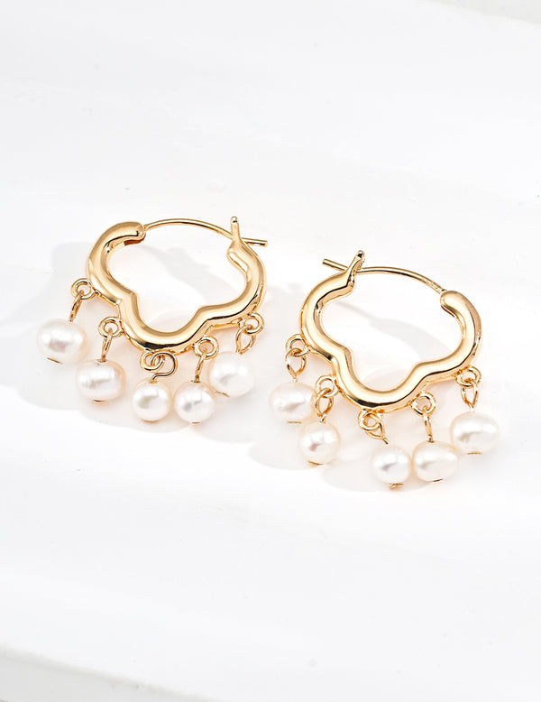 Aretes de perlas Nube Auspiciosa